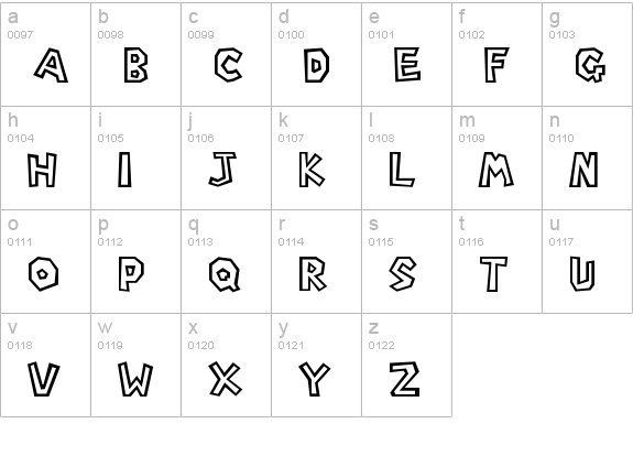 Super Mario Bros. lowercase a-z preview