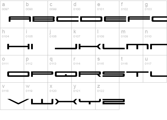 Super Ultra 911 lowercase a-z preview