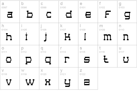 Superago lowercase a-z preview