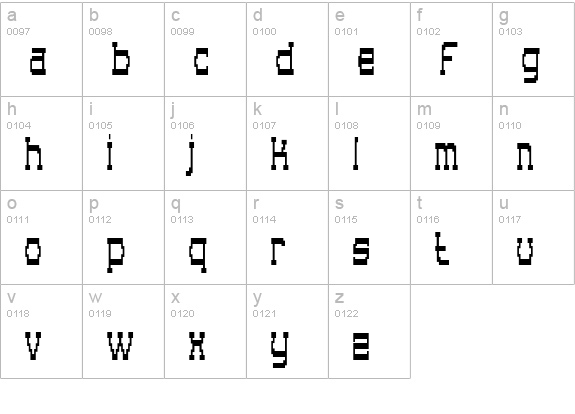 Superago Condensed lowercase a-z preview