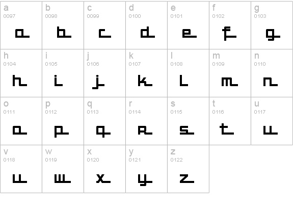 SuperHighway lowercase a-z preview
