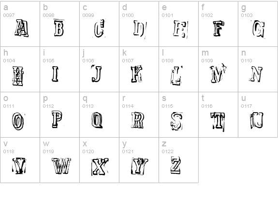 SuperiorSmudged lowercase a-z preview