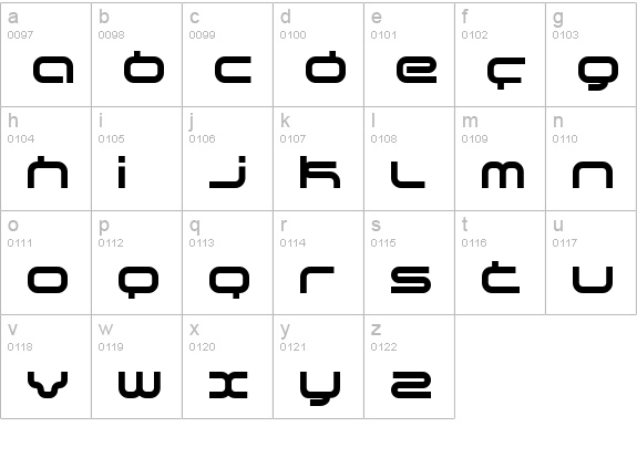 supersonic Bold lowercase a-z preview