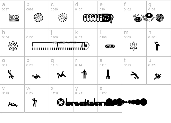 Superstar DJ lowercase a-z preview