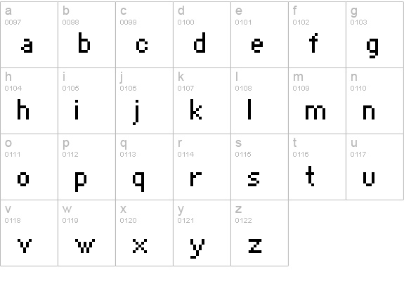 supertext lowercase a-z preview