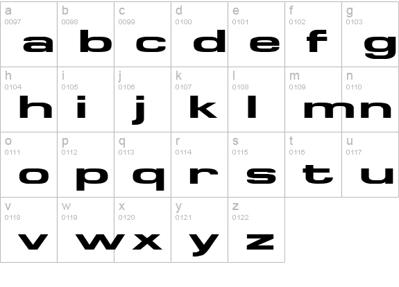 Supertouch lowercase a-z preview