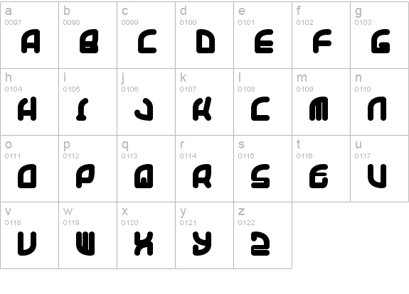 SuperTrooper lowercase a-z preview