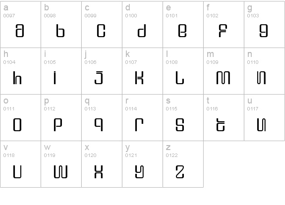 Supervixen lowercase a-z preview