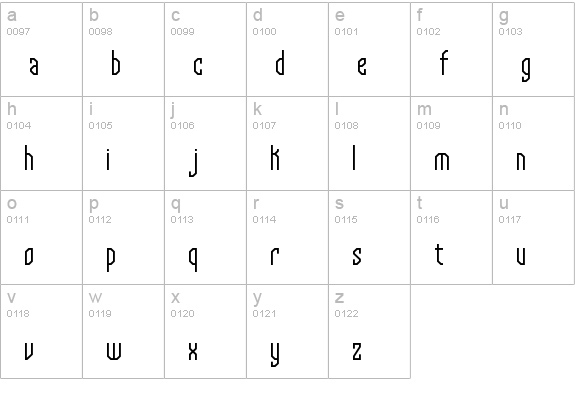 Supra Genius Lines BRK lowercase a-z preview