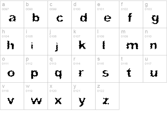 Surf Punx lowercase a-z preview