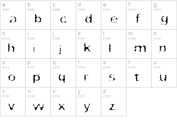 Surf Punx Light lowercase a-z preview
