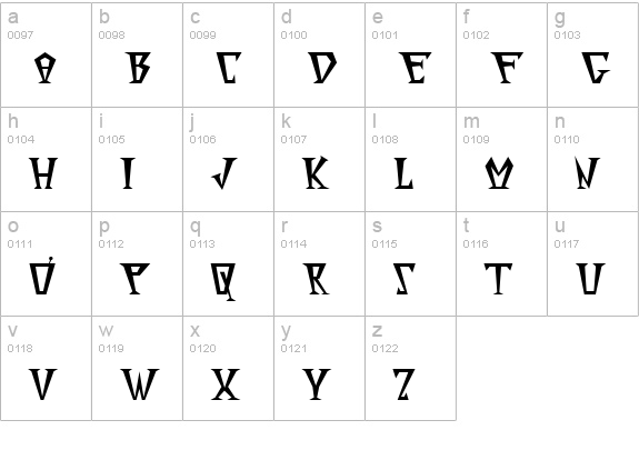 Surfin'ta Mars lowercase a-z preview