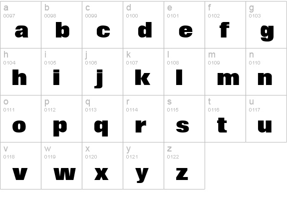 Surin Display SSi lowercase a-z preview