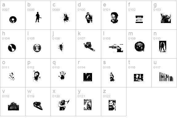 Survival Horror lowercase a-z preview