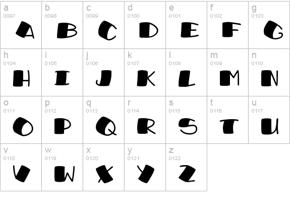 Sushi Roll
 lowercase a-z preview