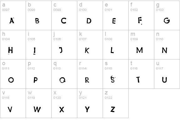 Suspension lowercase a-z preview