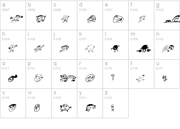 Swatbats 1 lowercase a-z preview