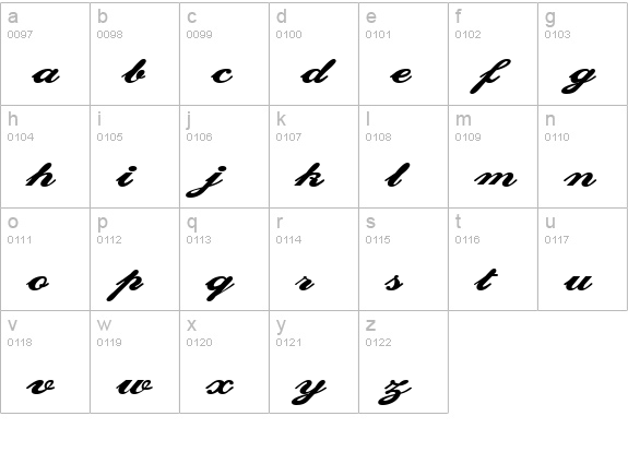 Sweden Extended Bold lowercase a-z preview