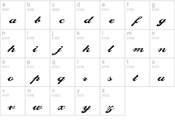 Sweden Extended Normal lowercase a-z preview