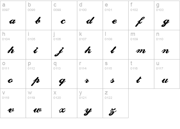 Sweden Wide Bold lowercase a-z preview