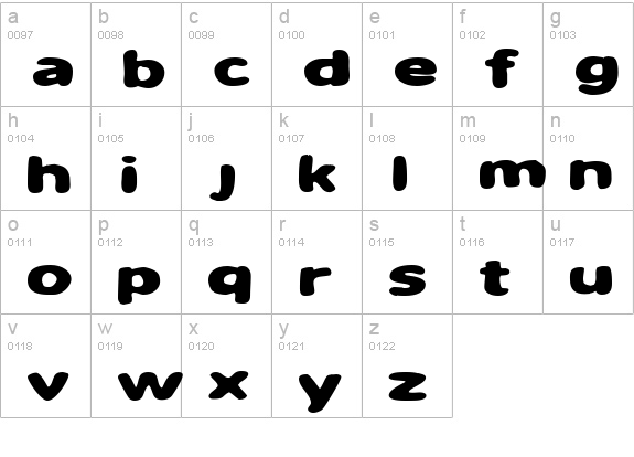 Sweet as candy lowercase a-z preview