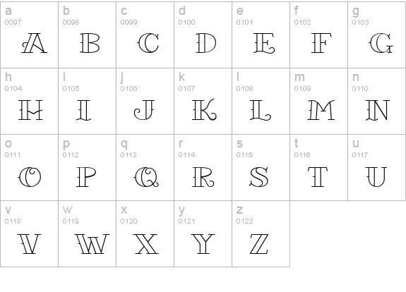 Sweet Rosie lowercase a-z preview