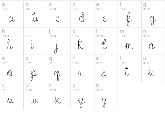 Sweethearts Love Letters lowercase a-z preview