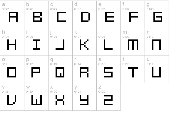 SWF!T_v02 lowercase a-z preview