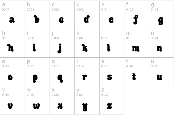 Swinger lowercase a-z preview