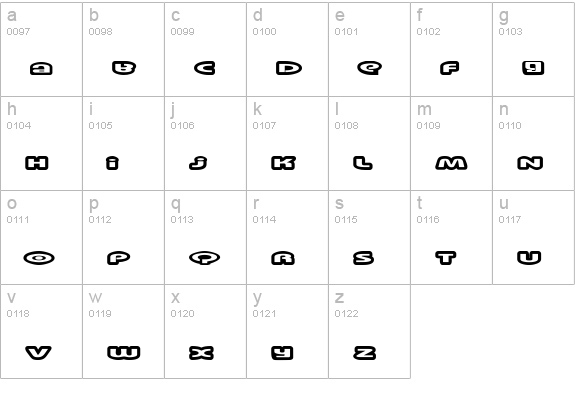 Swinkydad lowercase a-z preview