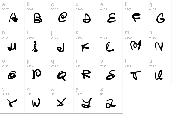 SwirlStory
 lowercase a-z preview