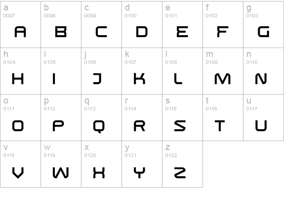 Swisz lowercase a-z preview