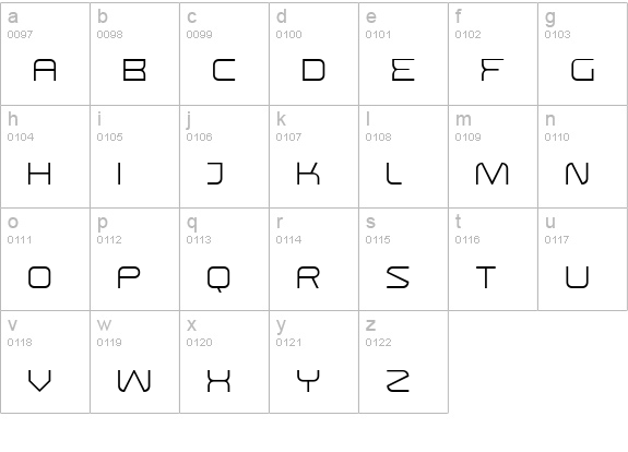 Swisz Thin lowercase a-z preview