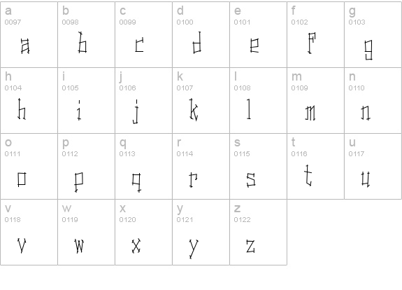 Switching and Effects lowercase a-z preview
