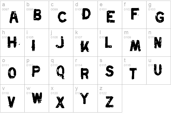 Swordfish lowercase a-z preview