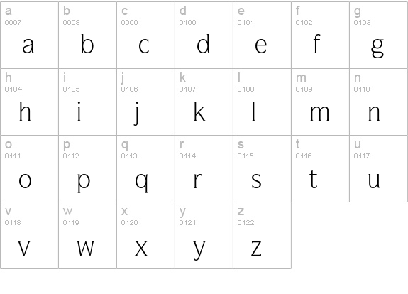 SymbolEF-Book lowercase a-z preview