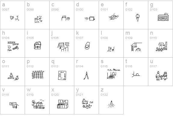 Symbolico 2 DB lowercase a-z preview