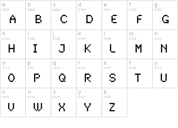 SynchroEF-Alternate lowercase a-z preview
