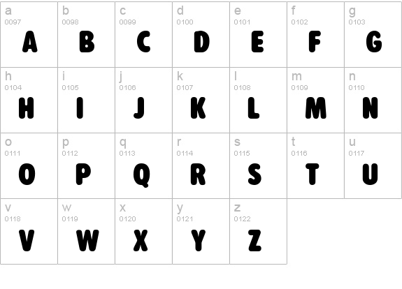T Regular lowercase a-z preview
