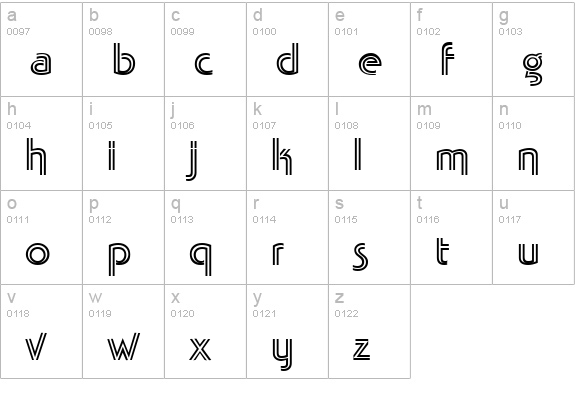 TabathaFresco Regular lowercase a-z preview
