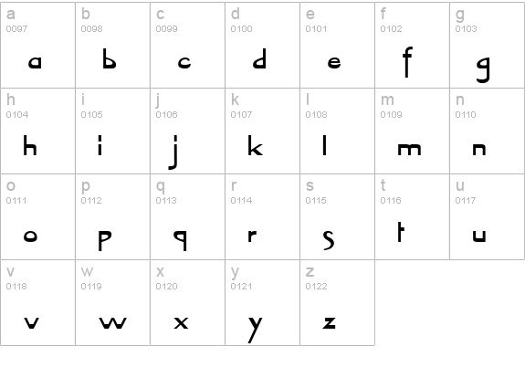 TabletExtended Bold lowercase a-z preview