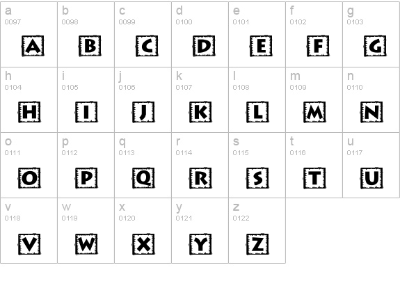 Taco Box lowercase a-z preview