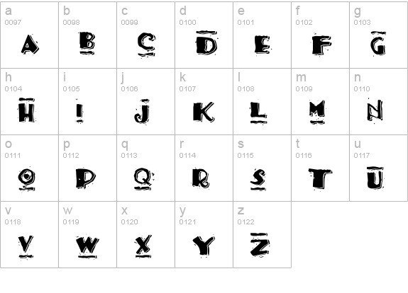 Taco Modern lowercase a-z preview