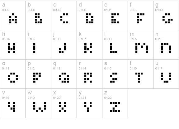 TamagotchiNormal lowercase a-z preview