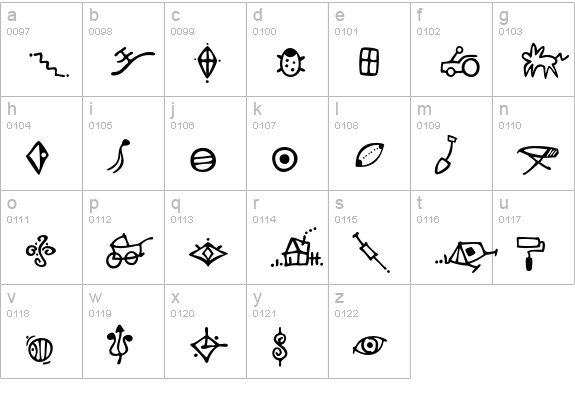 Tamuz lowercase a-z preview
