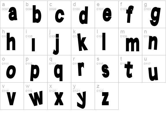 TangledUp lowercase a-z preview