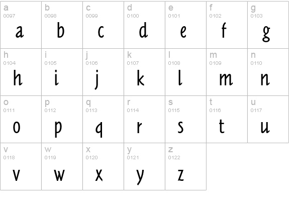 Tannhauser Std lowercase a-z preview