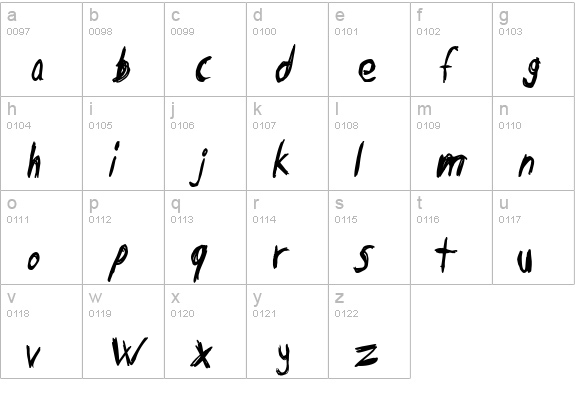 Tape Loop lowercase a-z preview