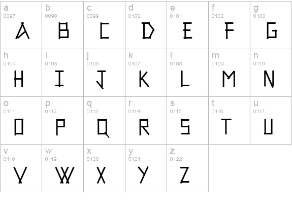 TapedUp lowercase a-z preview