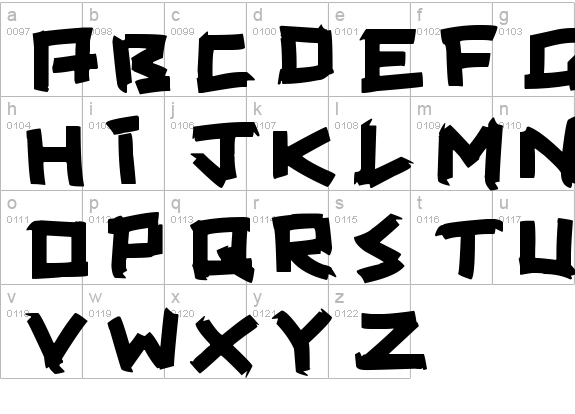 Tapped Up Tight
 lowercase a-z preview